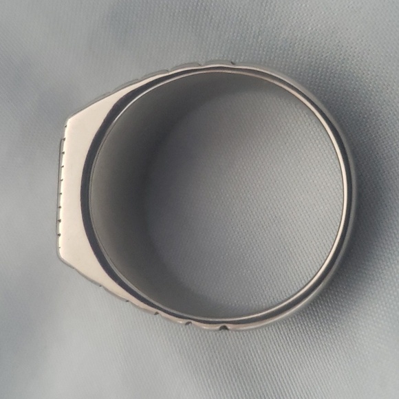 1828- Black Natural Stone Handmade Men's Ring Size 11 NWT - Picture 4 of 7